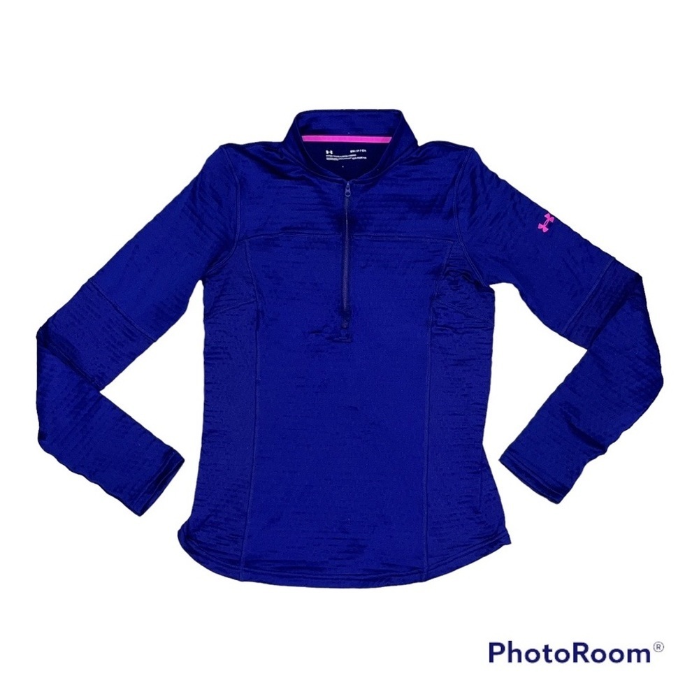 Under Armour 1/2 Zip Cold Gear Baselayer Long Sleeve Pullover Top size Small